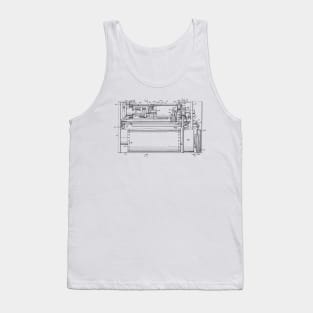 Driving and supporting means for high speed printing drum Vintage Patent Hand Drawing Tank Top